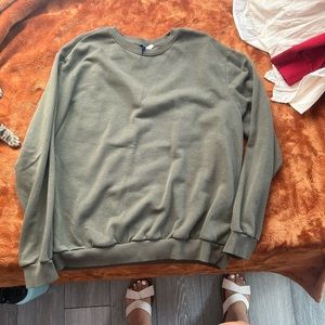 Army green sweater